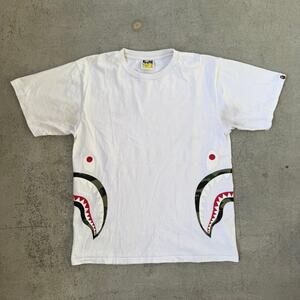 Vintage Bathing Ape Bape 1st Camo Side Shark T-Shirt